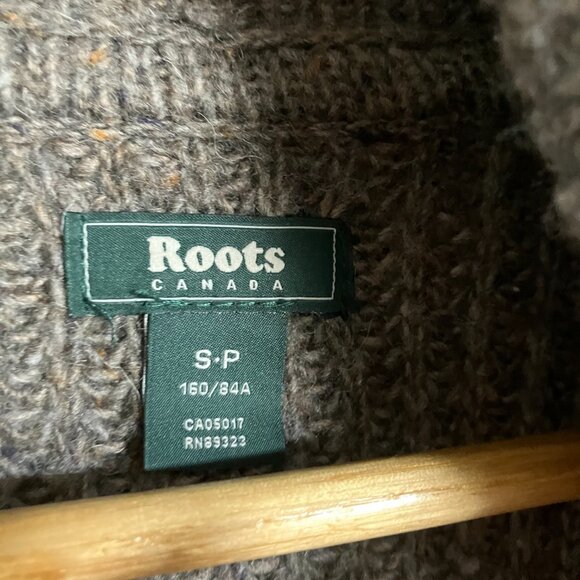 ROOTS Sweater (Open-Faced Cardigan with Pockets) Size: Small - Picture 2 of 3